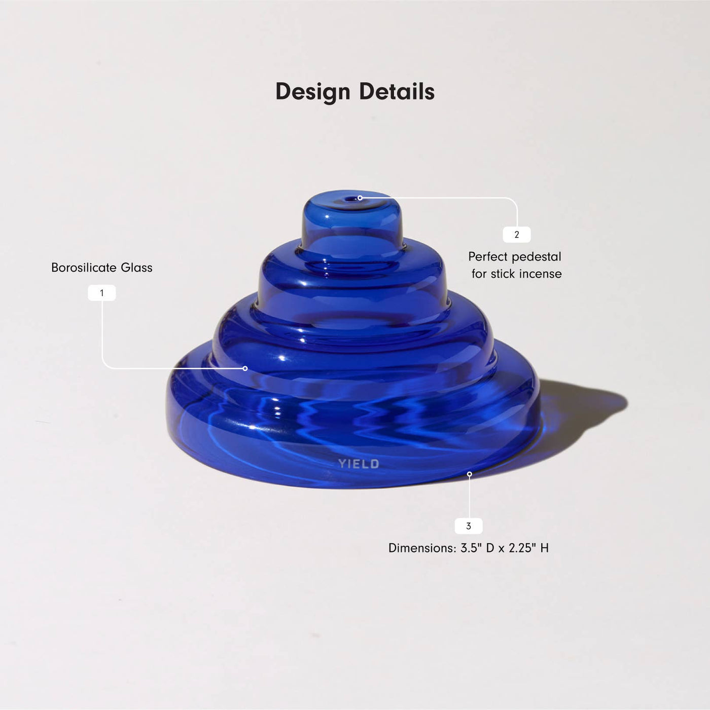 Glass Meso Incense Holder - Cobalt (sale!!)