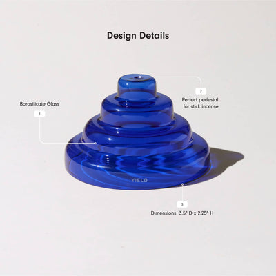 Glass Meso Incense Holder - Cobalt (sale!!)