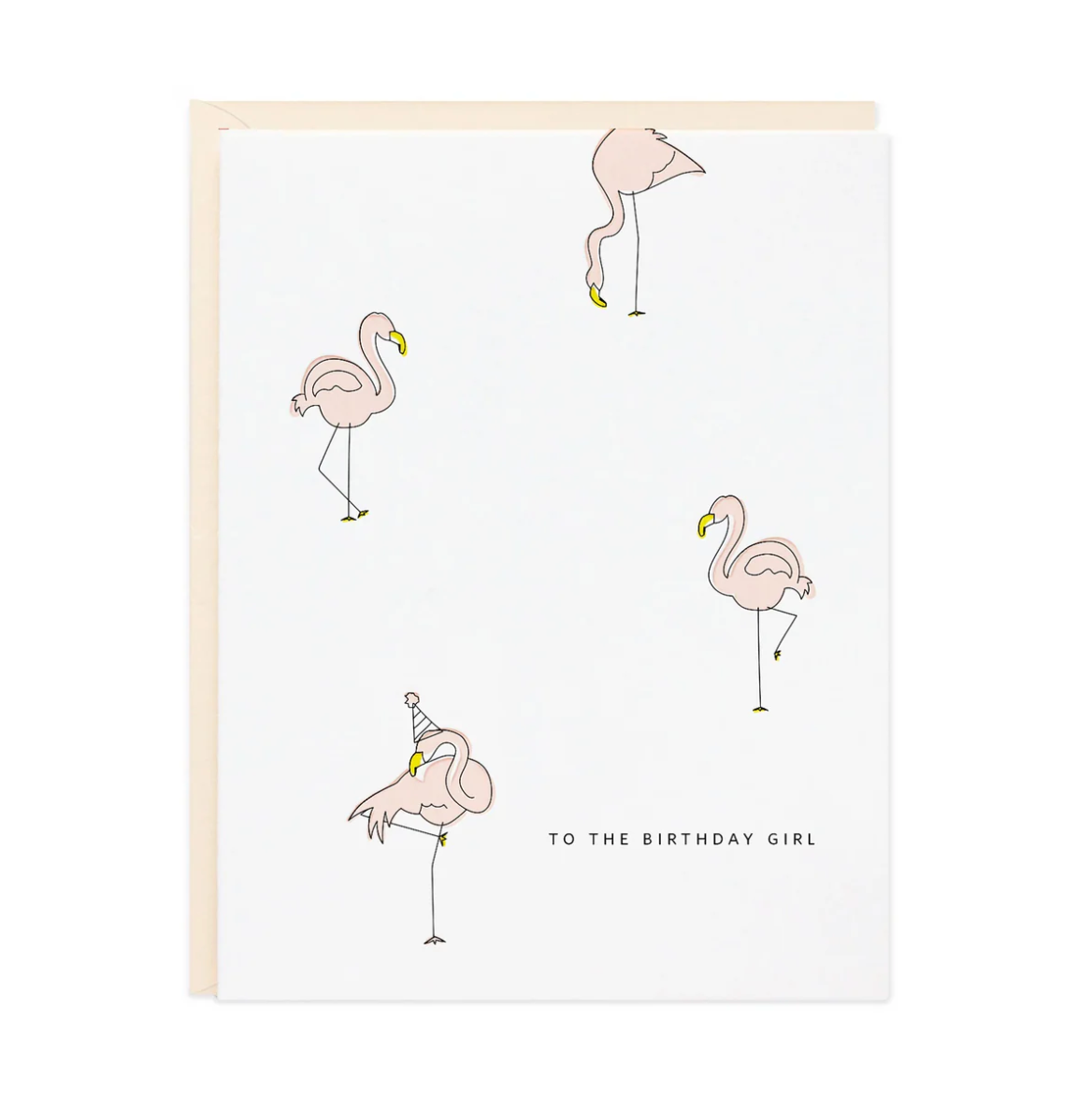 Birthday Girl Flamingo Greeting Card