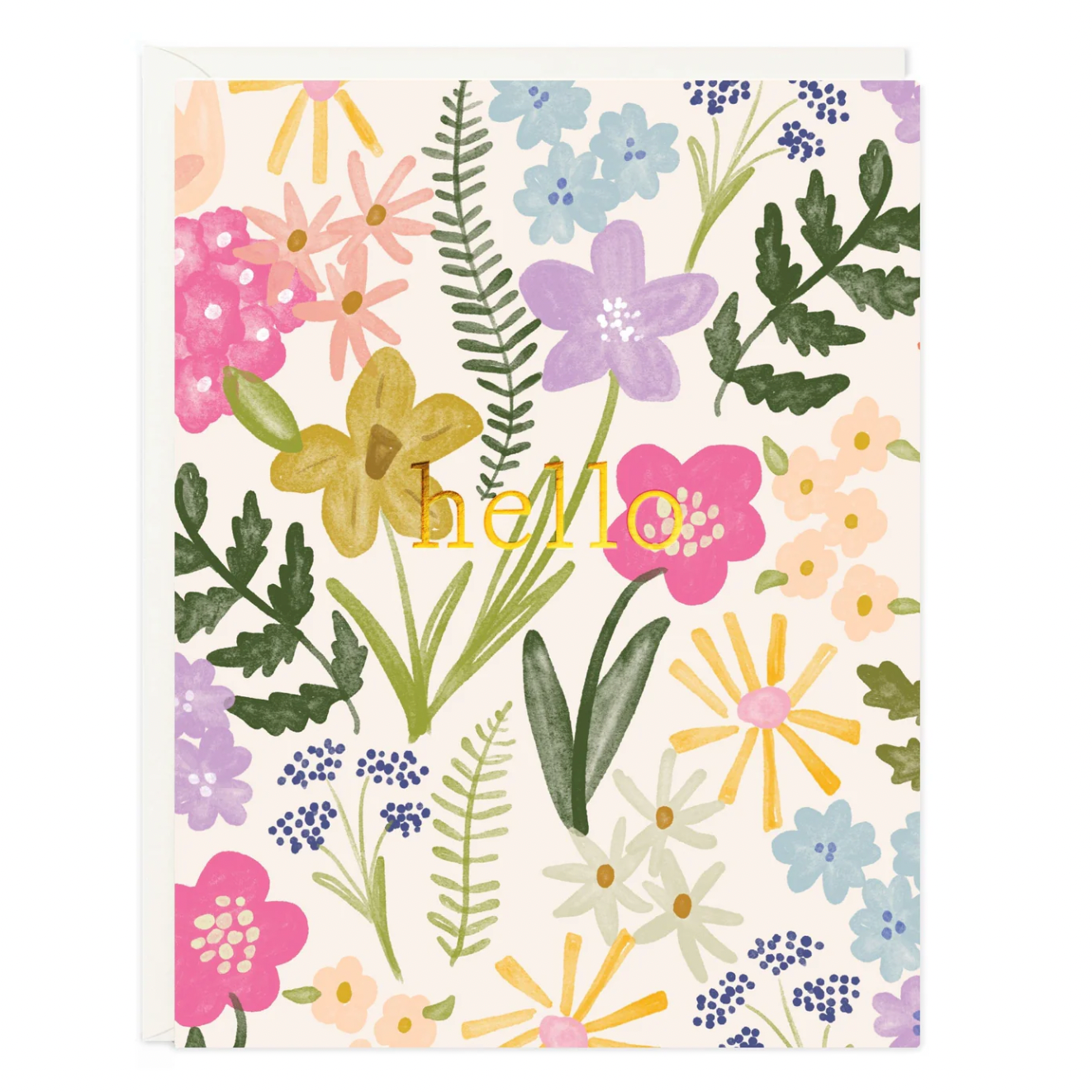 hello flowers card