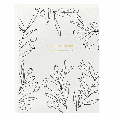 our wedding day botanical card