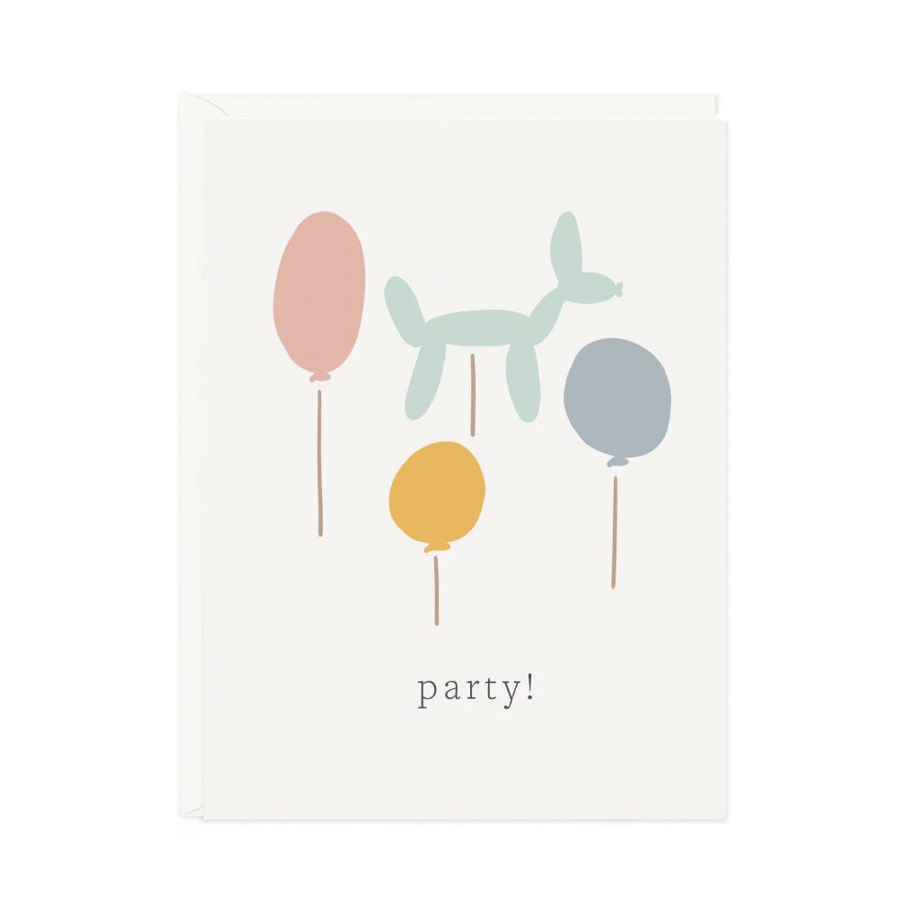 Party Balloons Mini Card