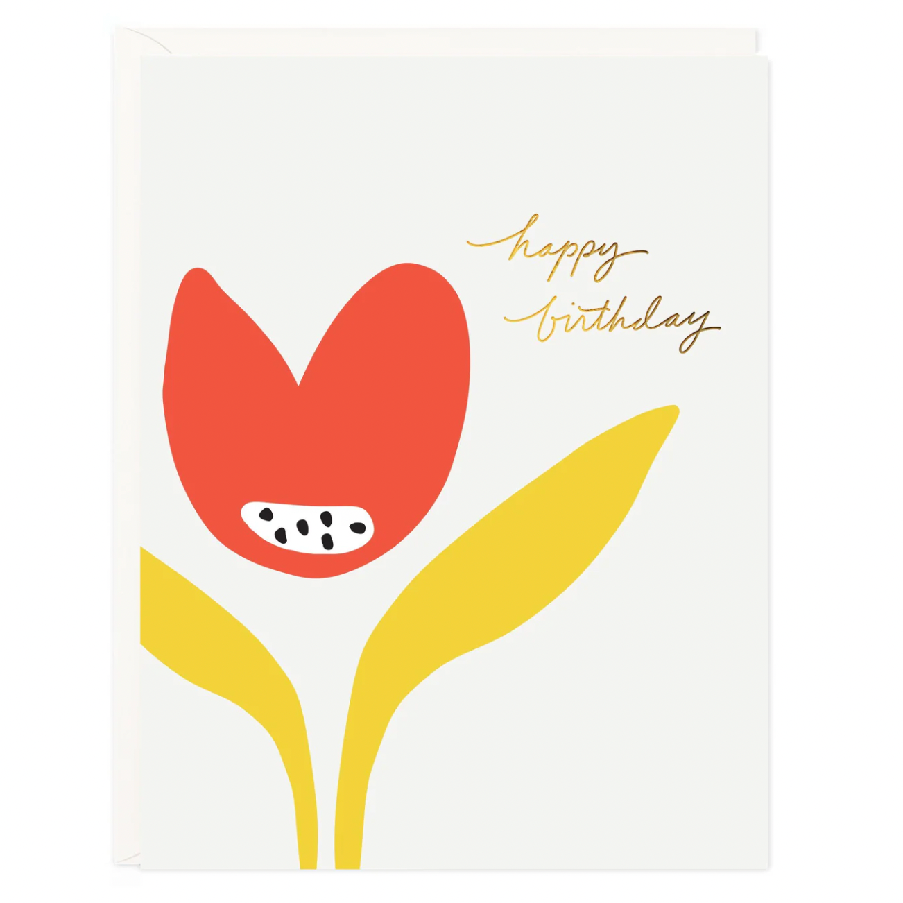 happy birthday tulip card