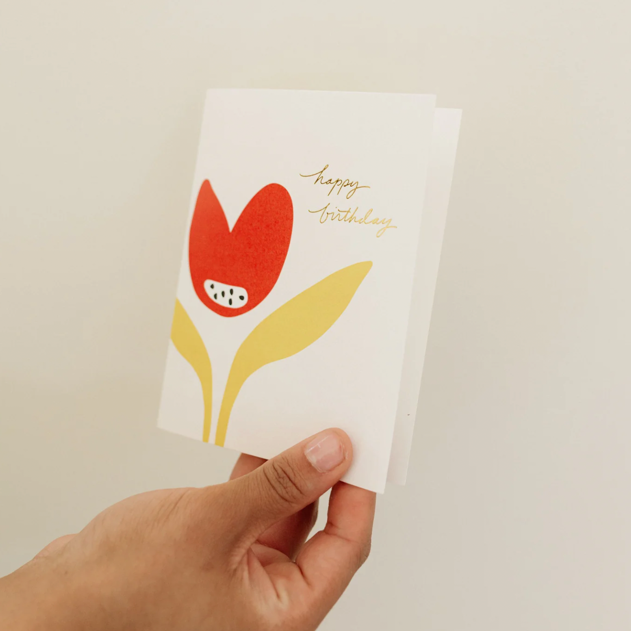 happy birthday tulip card