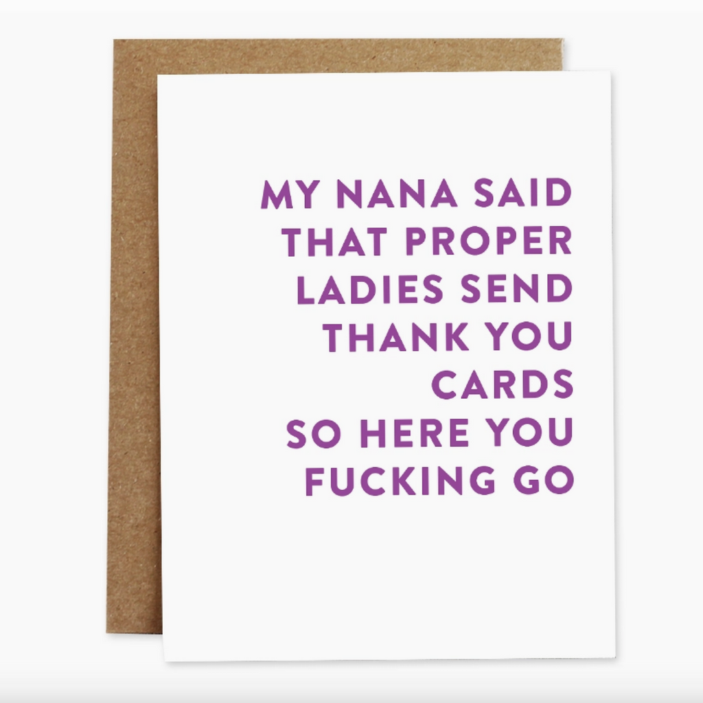 nana said thank you card