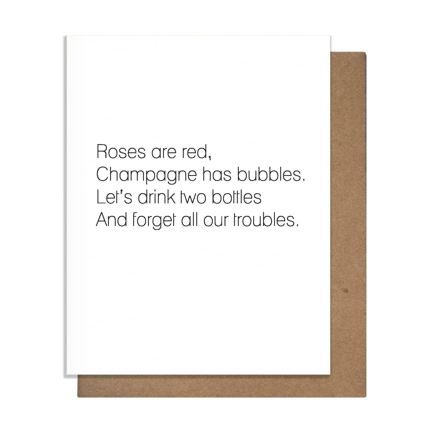 Champagne Poem card